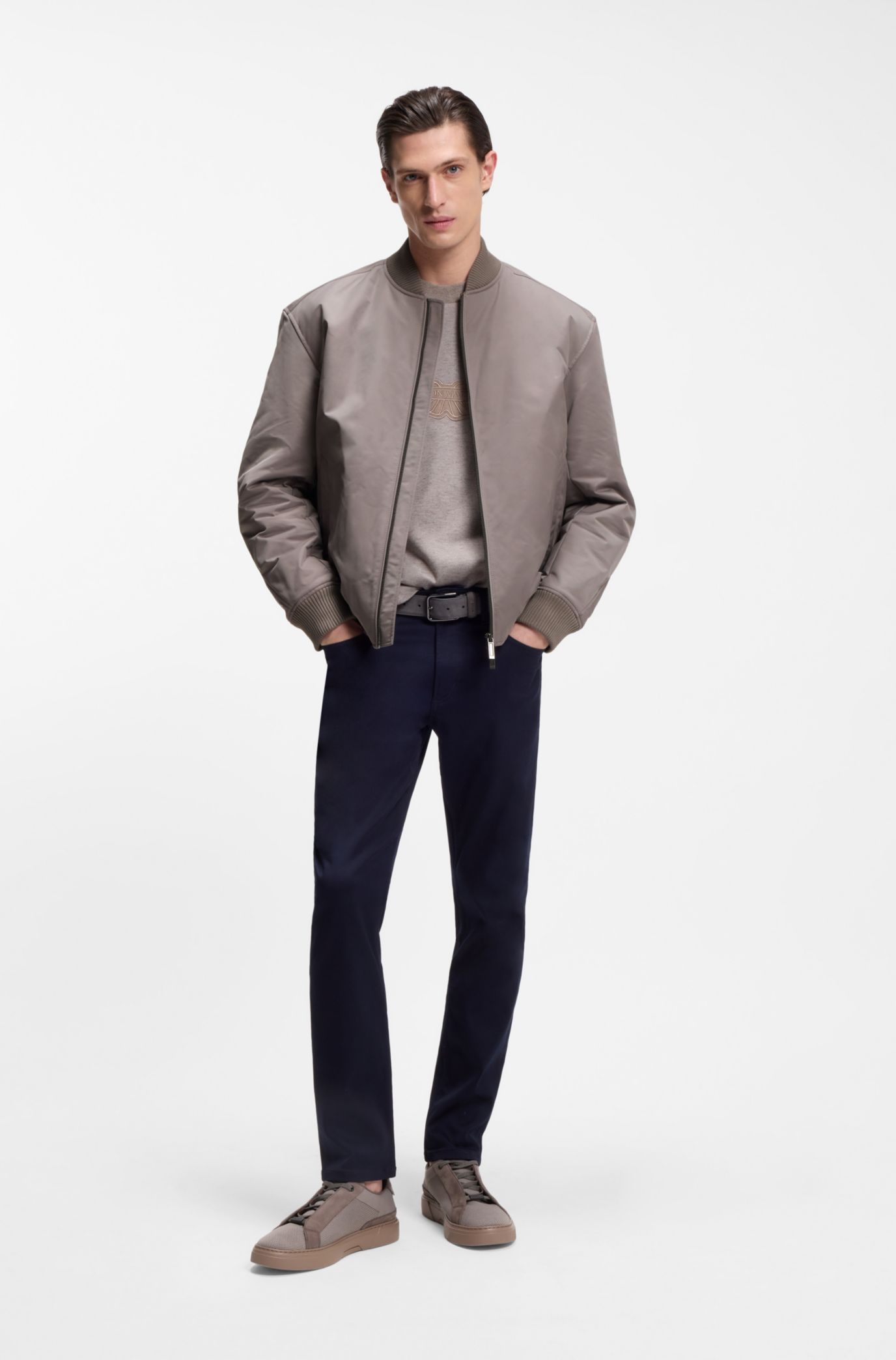 BOSS - BOSS x ASTON MARTIN bomber jacket in water-repellent twill