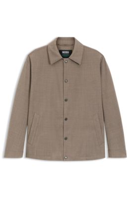 BOSS x ASTON MARTIN wool-blend jacket, Light Grey