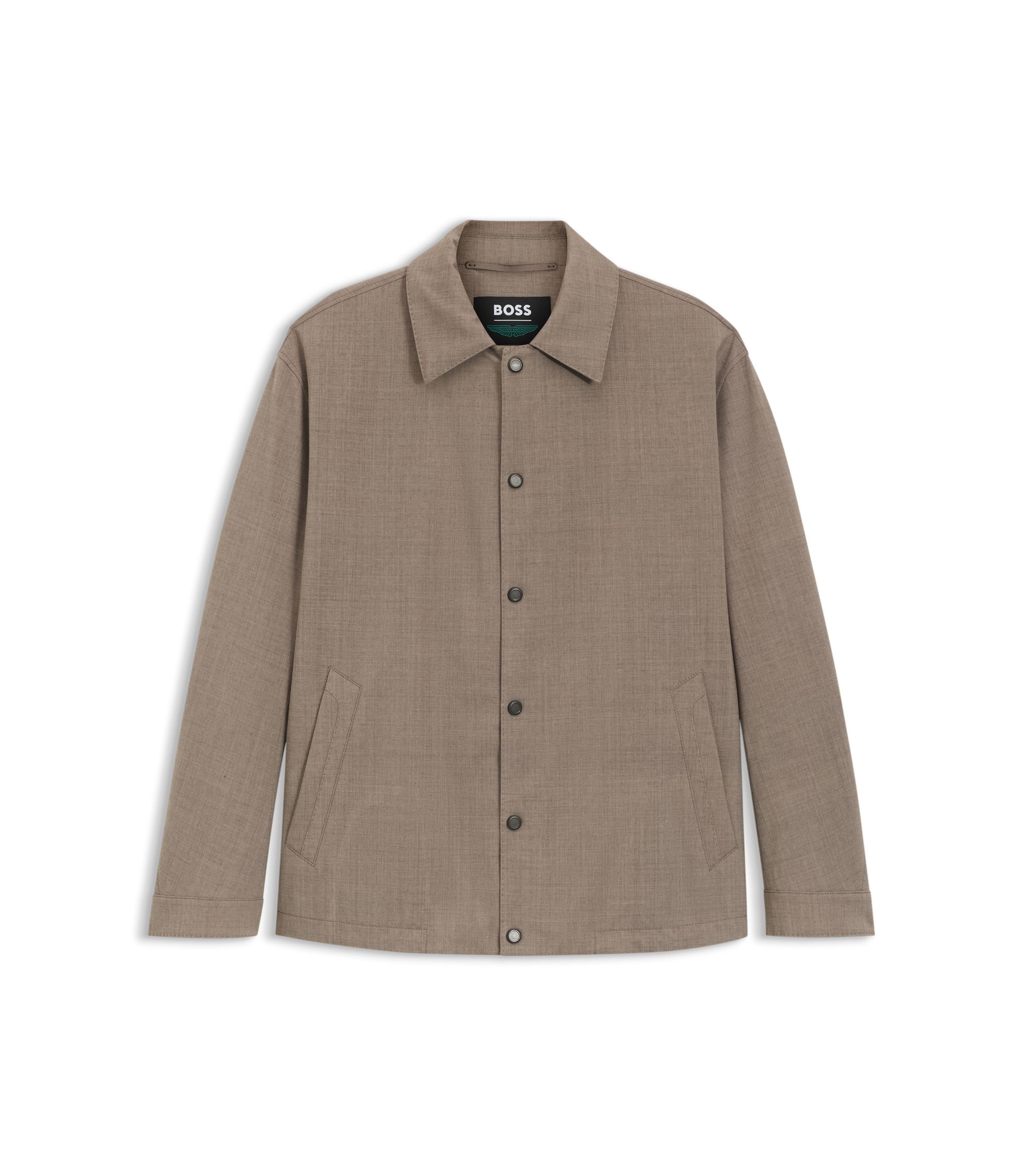 BOSS - BOSS x ASTON MARTIN wool-blend jacket - Light Grey