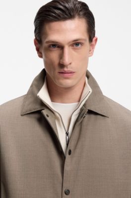 BOSS x ASTON MARTIN wool-blend jacket, Light Grey