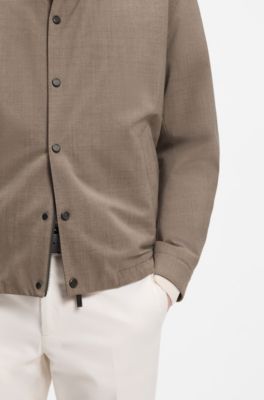 BOSS x ASTON MARTIN wool-blend jacket, Light Grey