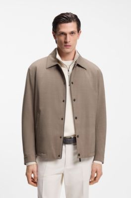 BOSS x ASTON MARTIN wool-blend jacket, Light Grey
