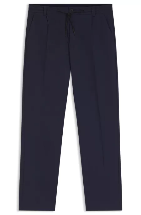 Performance-stretch modern-fit trousers in ottoman fabric