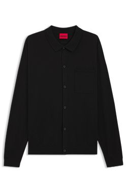 Regular-fit jacket with ribbed trims
