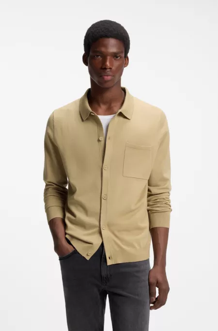 Regular-fit jacket with ribbed trims