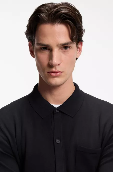 Regular-fit jacket with ribbed trims