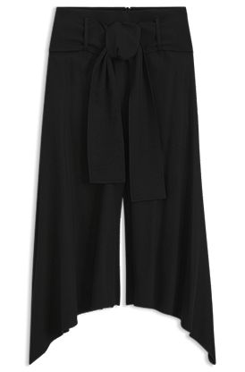 Relaxed-fit trousers in wool-blend gabardine