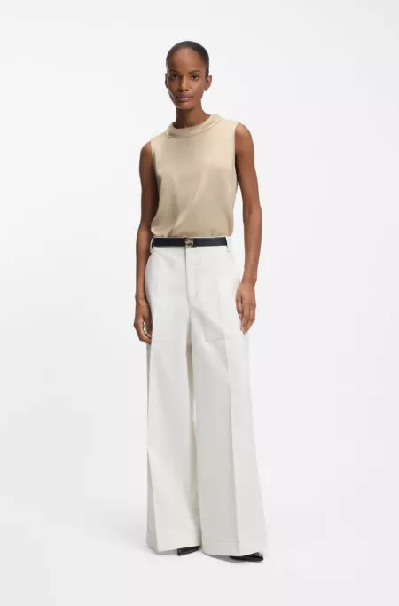 Relaxed-fit trousers in cotton canvas