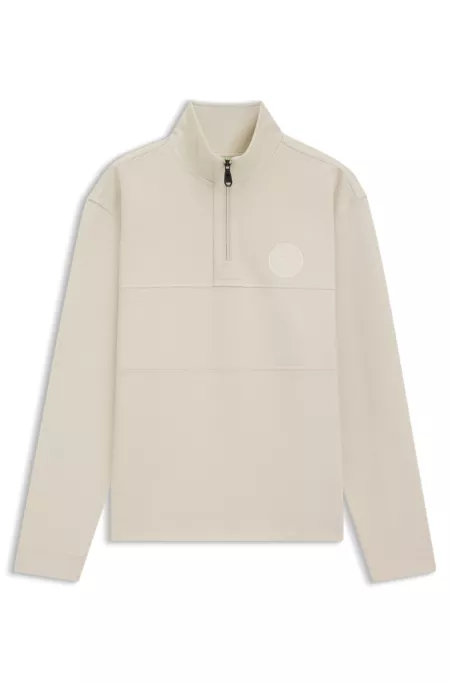 Cotton-blend sweatshirt with tennis-themed logo