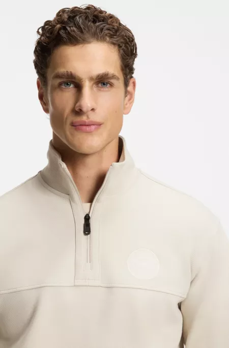 Cotton-blend sweatshirt with tennis-themed logo