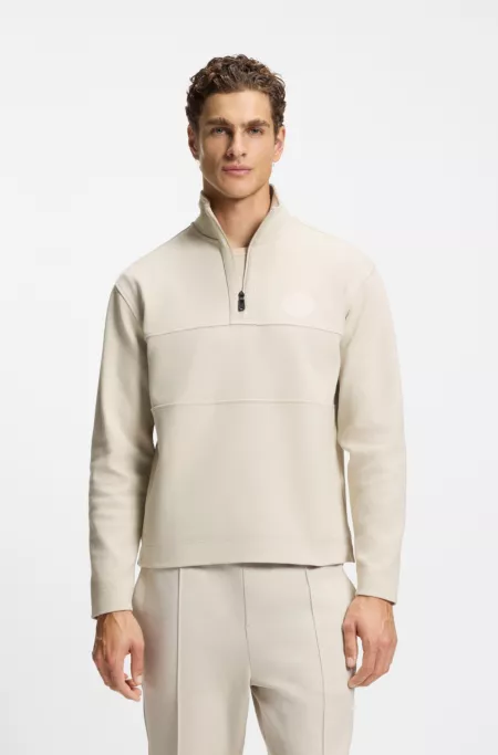 Cotton-blend sweatshirt with tennis-themed logo