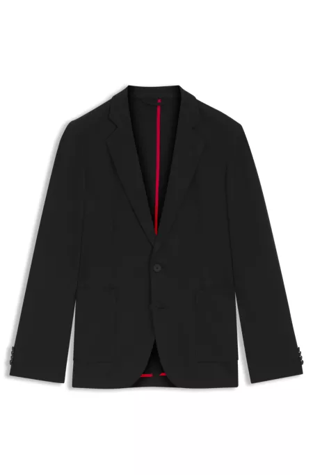 Melange slim-fit jacket in a cotton blend