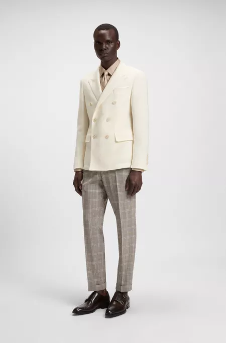 Double-strap monk shoes in leather