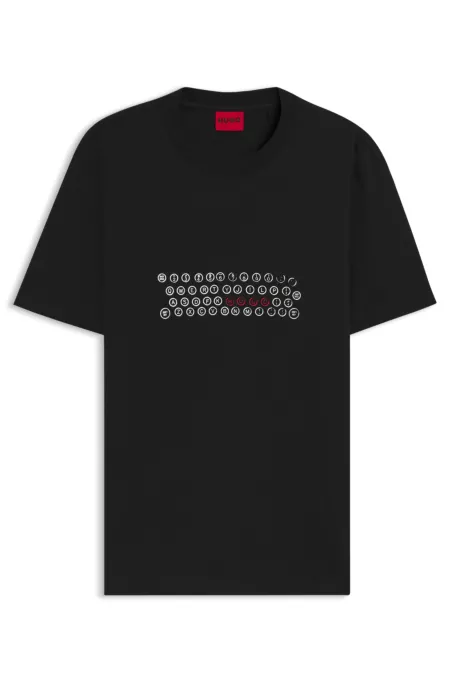 Printed-artwork T-shirt in cotton jersey