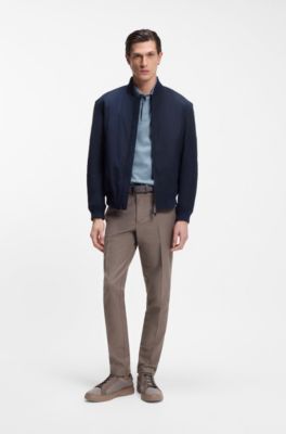 Polo BOSS x ASTON MARTIN de piqu&eacute; de algod&oacute;n y seda, Celeste