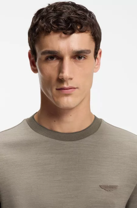 BOSS x ASTON MARTIN T-shirt in wool-cotton jacquard