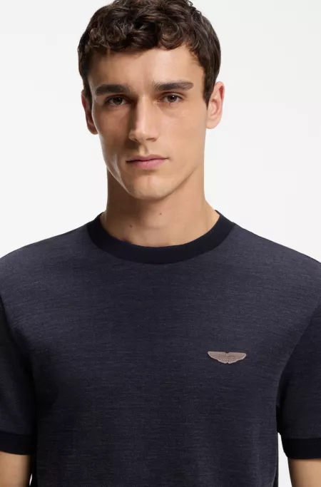 BOSS x ASTON MARTIN T-shirt in wool-cotton jacquard