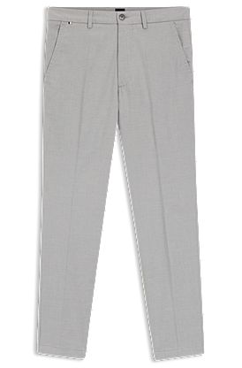 Pantalones slim fit en dobby de algodón elástico