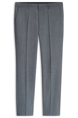 Extra-slim-fit wool-blend pants, Dark Grey