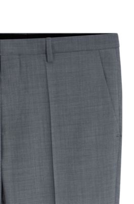 Extra-slim-fit wool-blend pants, Dark Grey