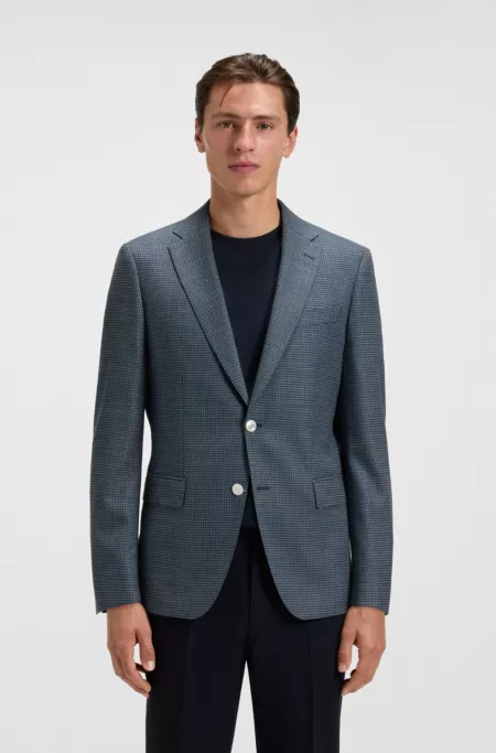 Crease-resistant jacket in a wool blend