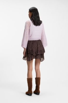 Falda pantal&oacute;n estampada con dise&ntilde;o a capas, Fantas&iacute;a