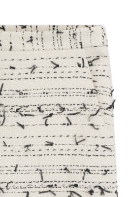 Pantalones relaxed fit de estilo tobillero en tweed de algod&oacute;n a rayas, Fantas&iacute;a