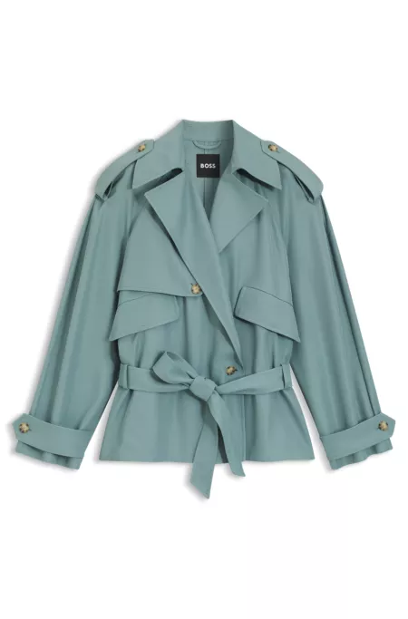 Drapey-twill jacket in a relaxed fit