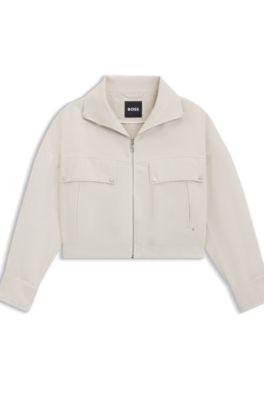 Chaqueta relaxed fit de sarga de lino y algod&oacute;n, Fantas&iacute;a