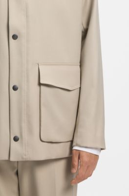Regular-fit jacket with inner vest, Khaki