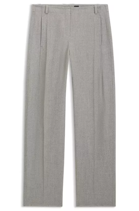 Regular-fit trousers in sharkskin twill