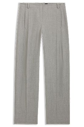 Regular-fit trousers in sharkskin twill