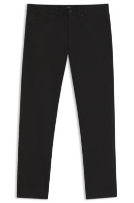 Pantalones Delaware slim fit en sarga antidecoloraci&oacute;n, Negro