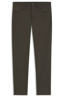 Delaware slim-fit trousers in fade-resistant twill, Light Green