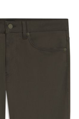 Delaware slim-fit trousers in fade-resistant twill, Light Green