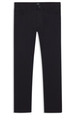 Pantalon Slim Delaware en twill r&eacute;sistant &agrave; la d&eacute;coloration, Bleu fonc&eacute;