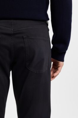 Delaware slim-fit trousers in fade-resistant twill, Dark Blue