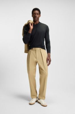 Pull Regular BECKHAM&nbsp;x&nbsp;BOSS en laine vierge, Bleu fonc&eacute;