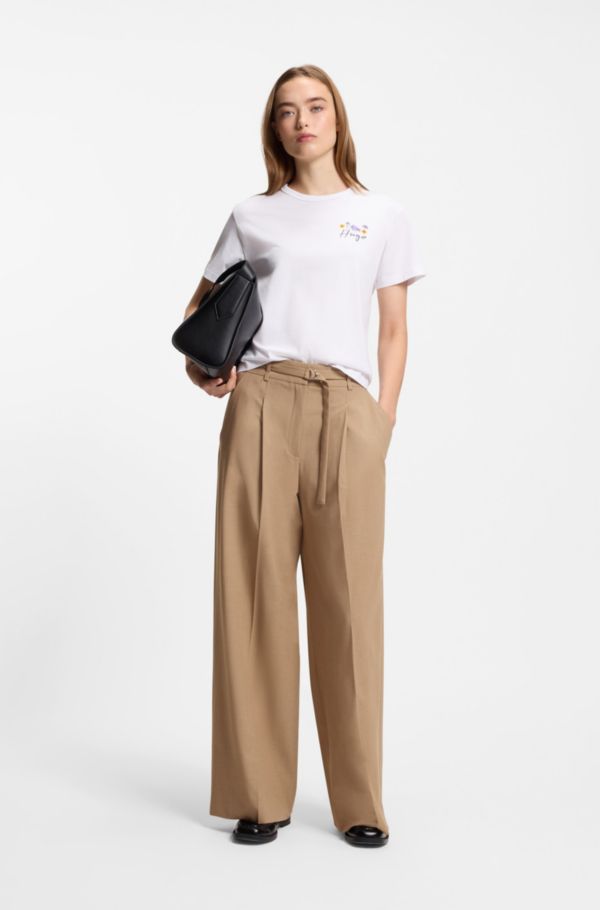 Buckled-belt trousers with pleat front - image 2