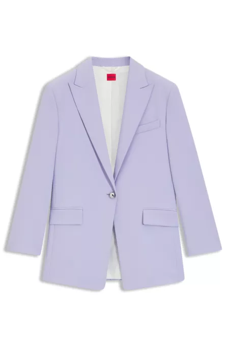 Relaxed-fit blazer in stretch fabric