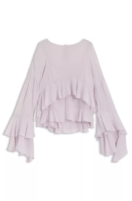 Relaxed-fit blouse in seersucker