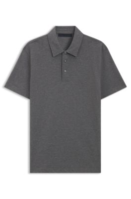 Polo BECKHAM&nbsp;x&nbsp;BOSS en algod&oacute;n y seda, Gris