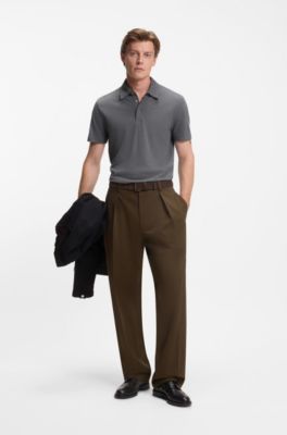 Polo BECKHAM&nbsp;x&nbsp;BOSS en algod&oacute;n y seda, Gris
