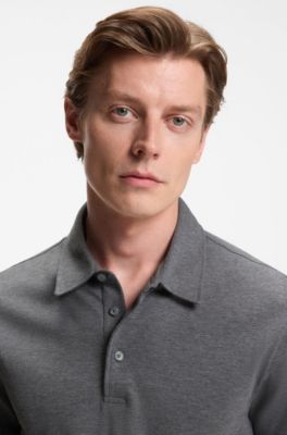 Polo BECKHAM&nbsp;x&nbsp;BOSS en algod&oacute;n y seda, Gris