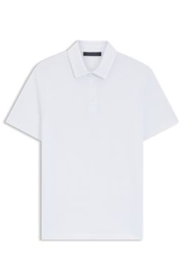 Polo BECKHAM&nbsp;x&nbsp;BOSS en coton et soie, Blanc