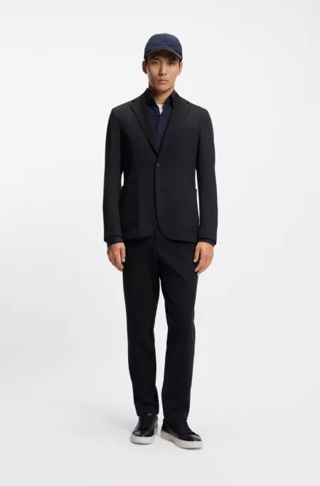 Slim-fit jacket in performance-stretch fabric