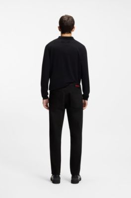 Jeans tapered fit de denim el&aacute;stico Stay Black, Negro