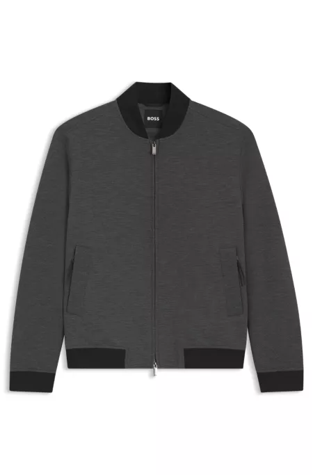 Slim-fit jacket in wrinkle-resistant fabric