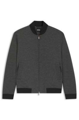 Chaqueta slim fit de tejido resistente a las arrugas, Plata