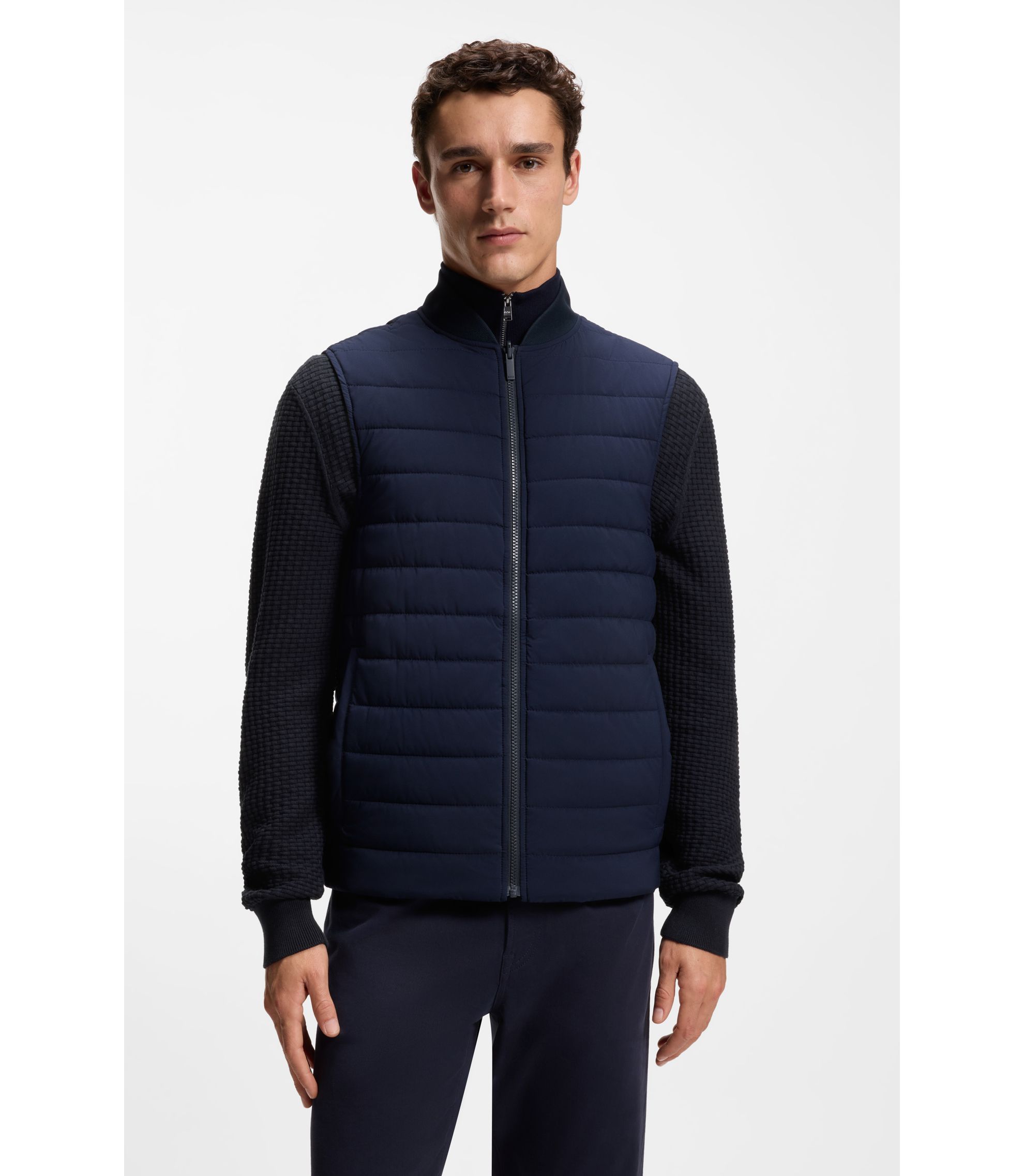 BOSS - Wrinkle-resistant 3-in-1 coat with water-repellent 